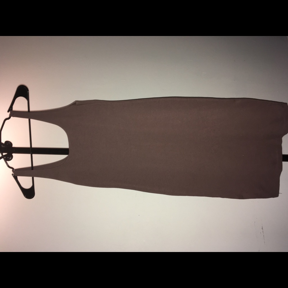 Taupe body con dress
